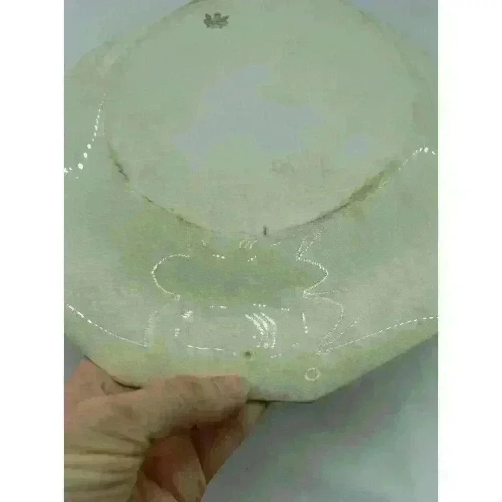 Vintage The French Saxon China Co Grey Dawn Platter Chop Plate‎ 14x10”